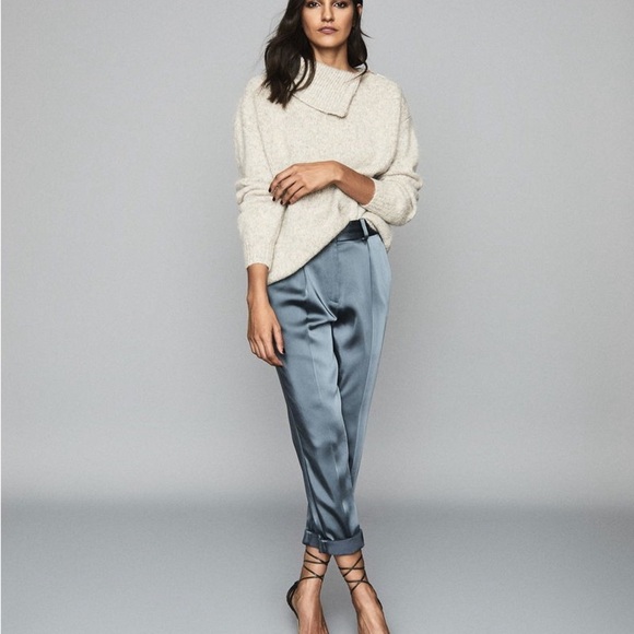 REISSChic Reiss Cassie wool & alpaca blend sweater in neutral. Oversized fit wit - Picture 1 of 11